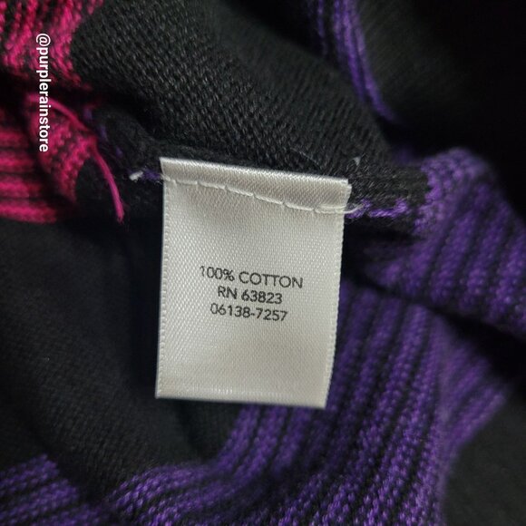 CJ Banks V Neck Cardigan Sweater Size 2X Stretch Colorful Retro Inspired Preppy - Picture 5 of 11